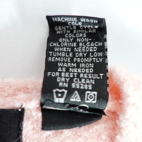 Express | Soft Pink Wool-Blend V-Neck Stretch Cozy Sweater - Women’s Small - Picture 8 of 11